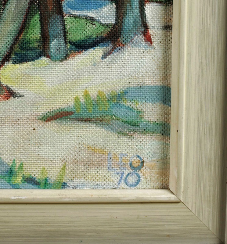 Leo Acrylgemälde am Haidberg 1970