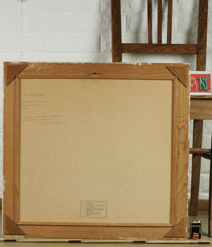 Leo Acrylgemälde am Haidberg 1970
