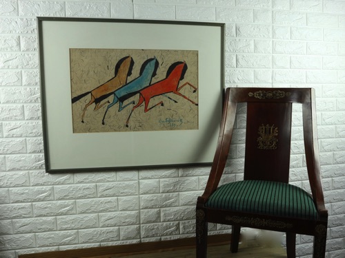 Lina von Schauroth Aquarell Pferde