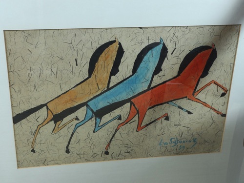 Lina von Schauroth Aquarell Pferde