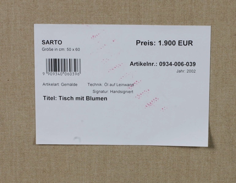 Lucia Sarto Ölgemälde Impressionist gedeckter Tisch am See 2002
