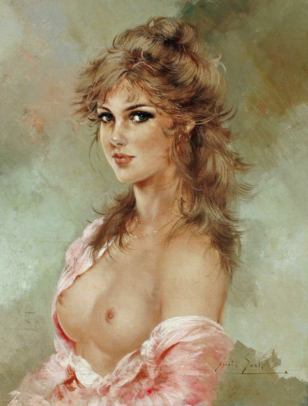 Lucia Sarto Ölgemälde Portrait junge Frau Akt