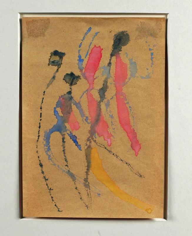 Luciano Bartolini Aquarell abstrakt 1986