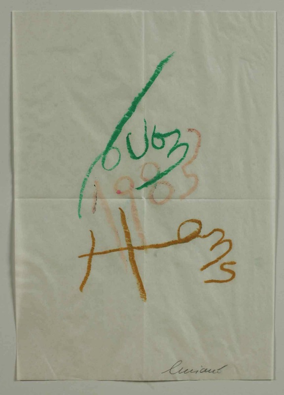 Luciano Bartolini Aquarell abstrakt Vouz Hans 1986