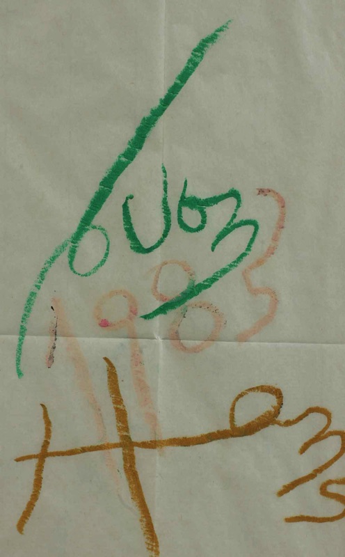 Luciano Bartolini Aquarell abstrakt Vouz Hans 1986