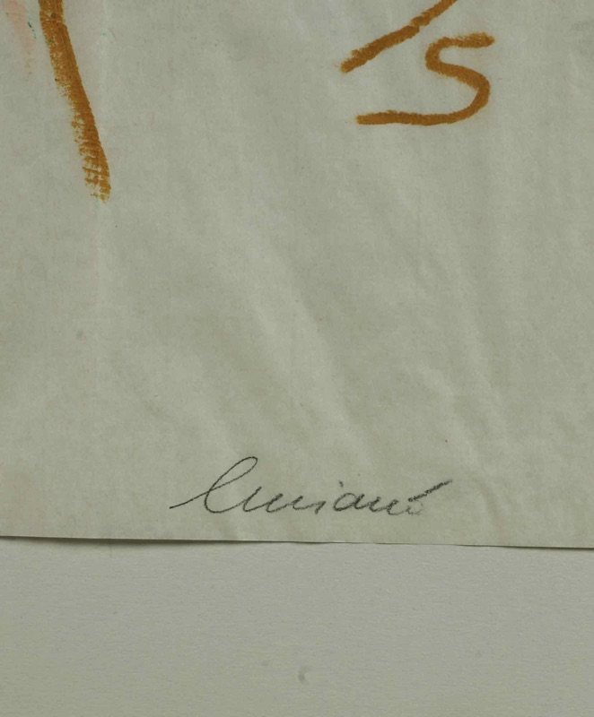 Luciano Bartolini Aquarell abstrakt Vouz Hans 1986