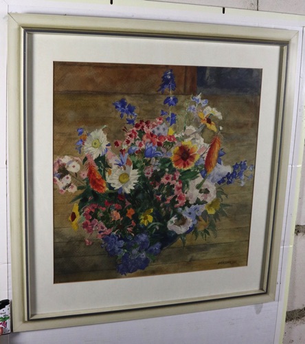 Ludwig Driesler Aquarell Stillleben Blumen