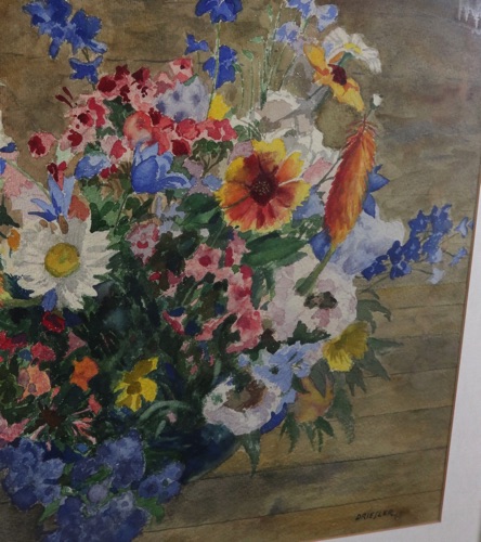 Ludwig Driesler Aquarell Stillleben Blumen