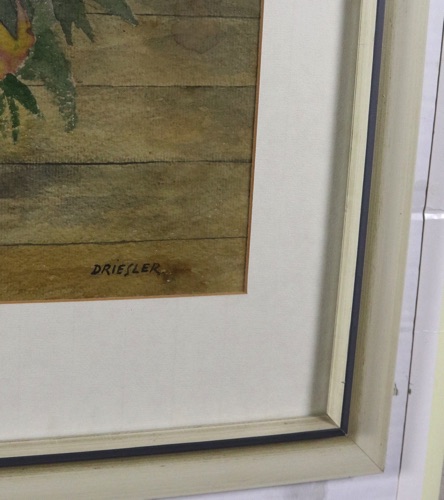 Ludwig Driesler Aquarell Stillleben Blumen
