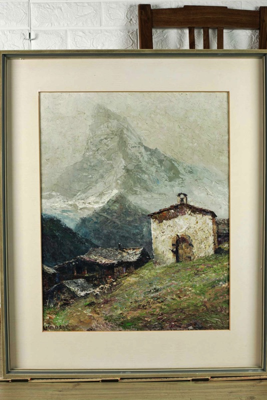 Ludwig Gschossmann Ölgemälde Matterhorn Kapelle Findeln Jakobus