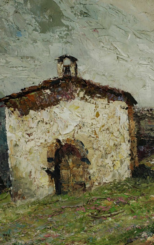 Ludwig Gschossmann Ölgemälde Matterhorn Kapelle Findeln Jakobus