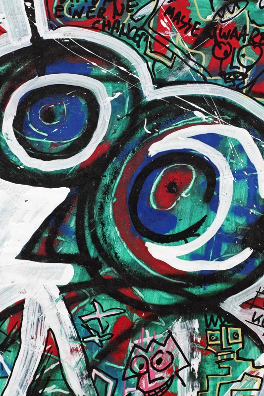 Marcus Krips Acryl Gemälde 1985 wer weiss schon was Kunst ist