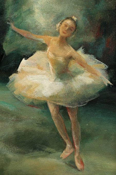 Marie Miloslava Vrbova Stefkova 1909 1991 Ölgemälde älter Ballerina Ballet