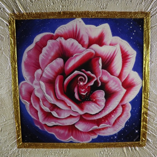 Marlis Laduree Ölgemälde Rose Stillleben