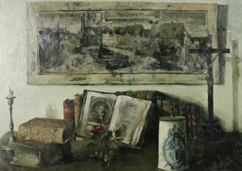Marta Sappel Ölgemälde antik 1945 Chur bayrisch
