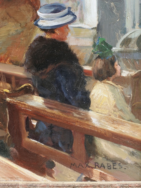 Max Friedrich Rabes Ölgemälde antik Kirche Kissingen
