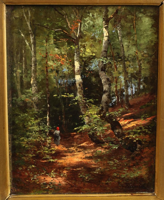 Maximilian von Fichard Ölgemälde antik Wald