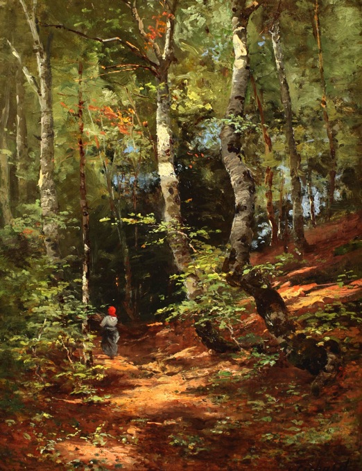 Maximilian von Fichard Ölgemälde antik Wald
