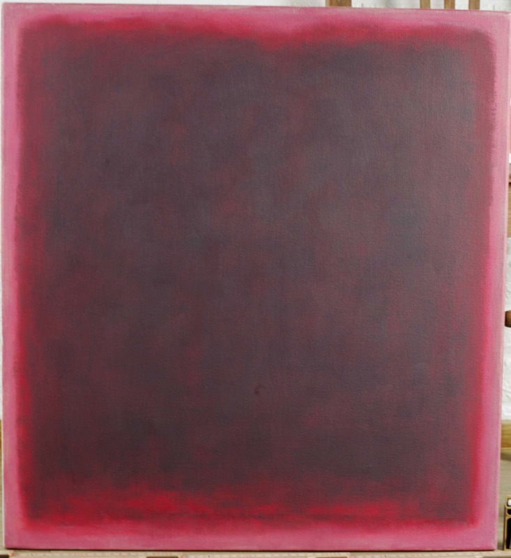 Michael Rögler Ölgemälde K661 Komposition 2002 rot