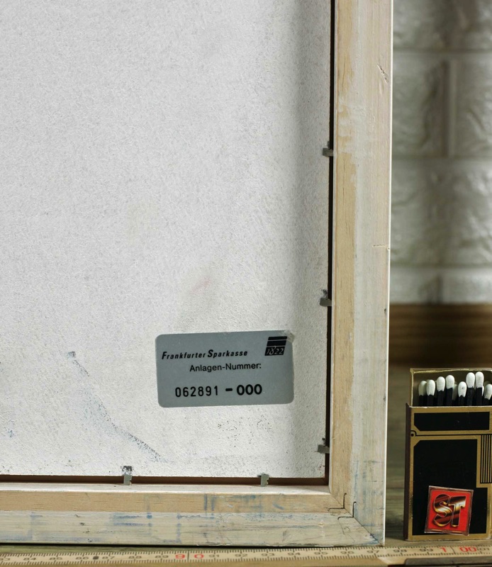 Monogramm abstraktes Ölgemälde Komposition Bankensammlung