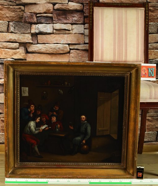 Nachfolger Teniers Ölgemälde antik Personen Wirtshaus