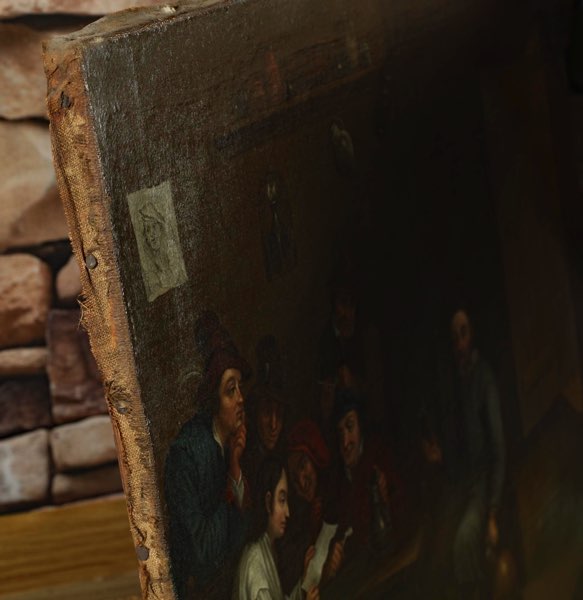 Nachfolger Teniers Ölgemälde antik Personen Wirtshaus