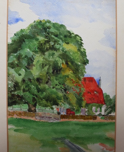Otto Ackermann Aquarell Lotsenhaus antik