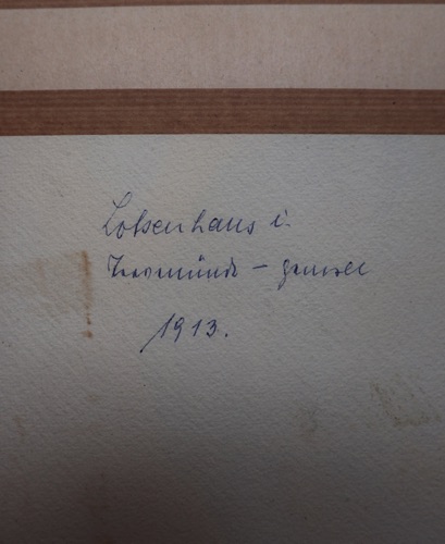 Otto Ackermann Aquarell Lotsenhaus antik