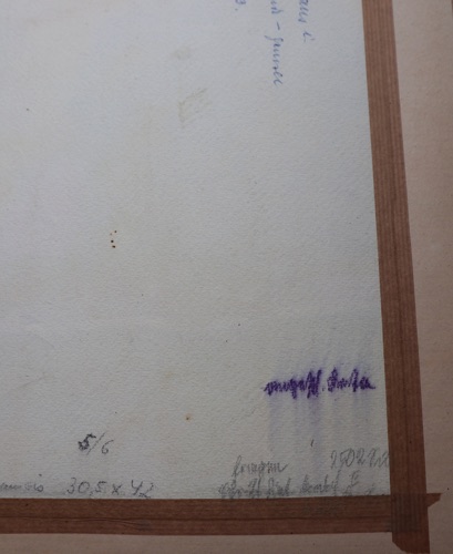 Otto Ackermann Aquarell Lotsenhaus antik
