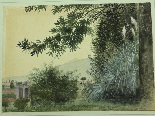 Otto Didrik Ottesen Aquarell antik Rom Villa