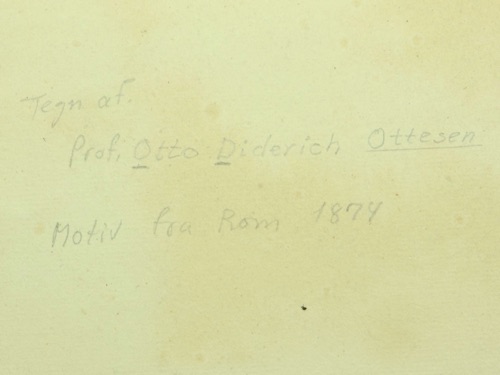 Otto Didrik Ottesen Aquarell antik Rom Villa