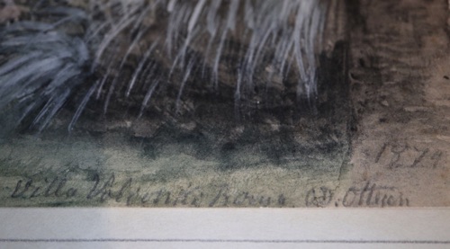 Otto Didrik Ottesen Aquarell antik Rom Villa