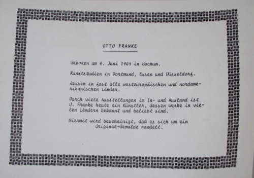 Otto Franke Ölgemälde Dorf Enten Fulda Hünfeld