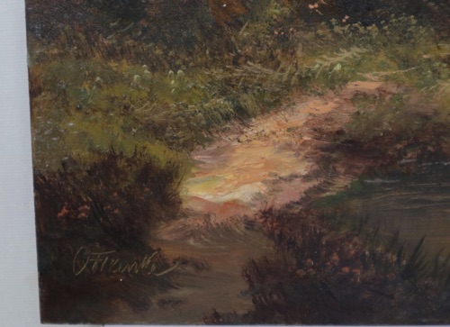 Otto Franke Ölgemälde Dorf Enten Fulda
