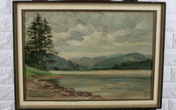 Otto Müller Hartau Ölgemälde 1950 Titisee