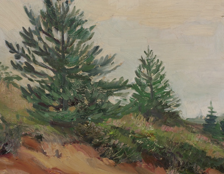 Otto Müller Hartau Ölgemälde Wiesbachtal Kiefernhalde BBK