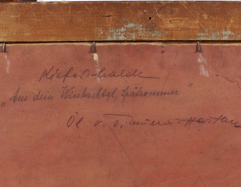 Otto Müller Hartau Ölgemälde Wiesbachtal Kiefernhalde BBK