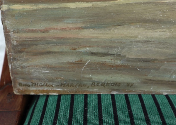 Otto Müller Hartau Ölgemälde antik 1947 Borkum Muschelstrand
