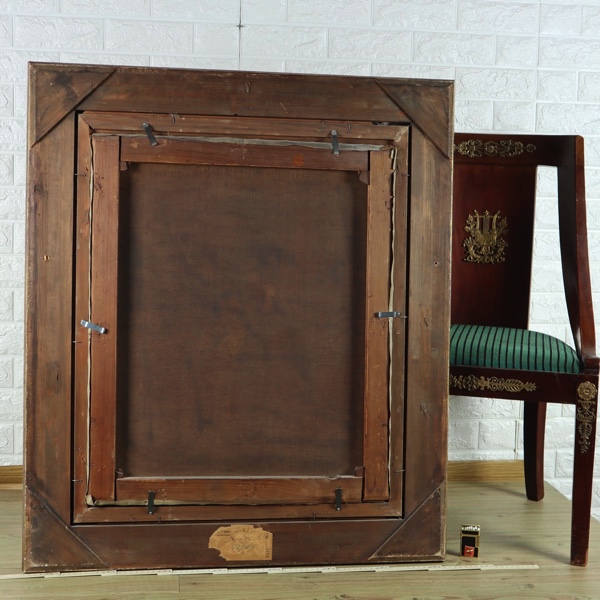Otto Rethel Ölgemälde antik Mädchen Hühner Interieur