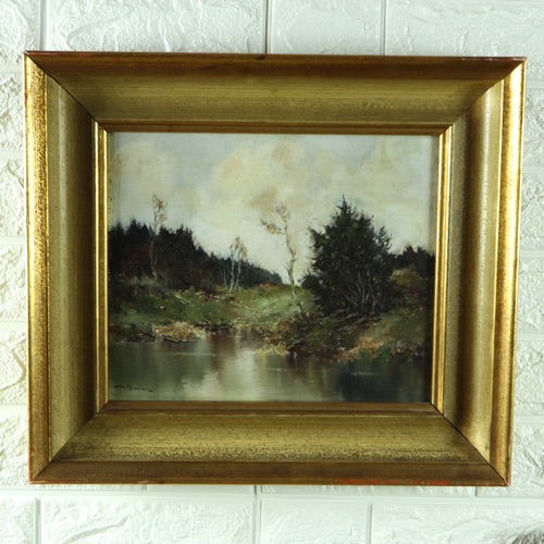 Ölgemälde Willi Bauer Landschaft