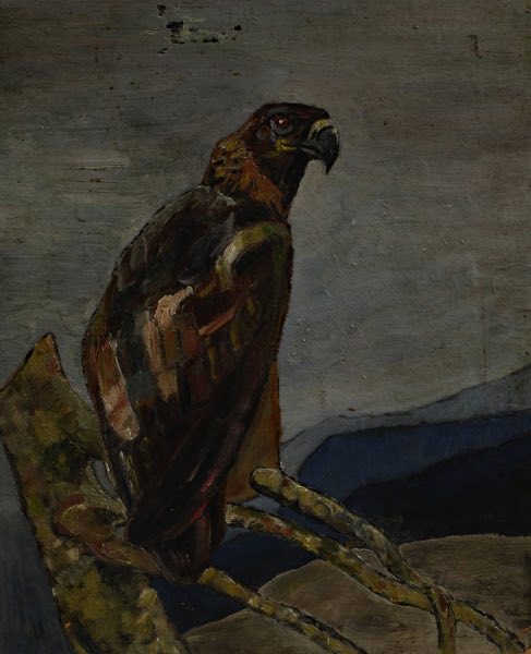 Ölgemälde antik Adler expressiv