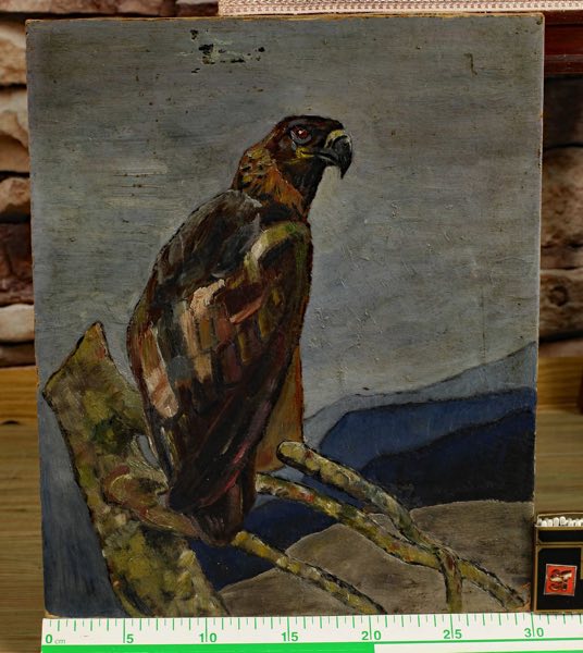 Ölgemälde antik Adler expressiv