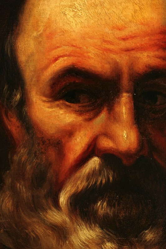 Ölgemälde antik Barock Edelmann Harnisch