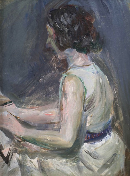 Ölgemälde antik Drouant Arts Paris Portrait