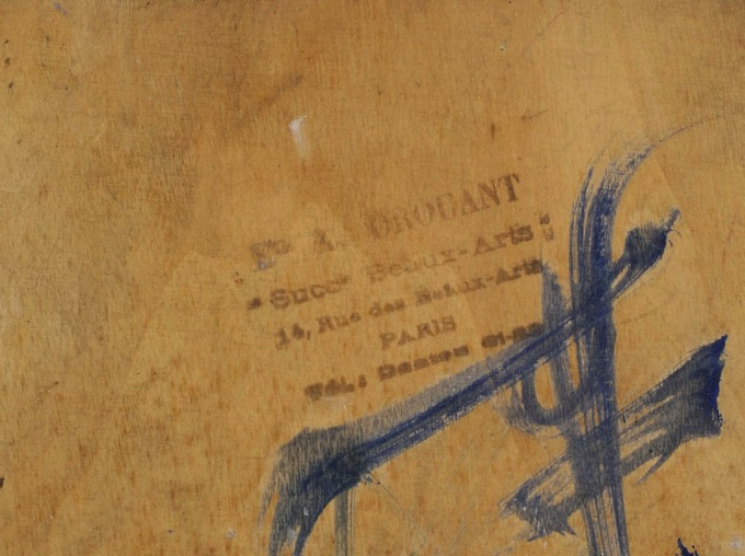 Ölgemälde antik Drouant Arts Paris Portrait