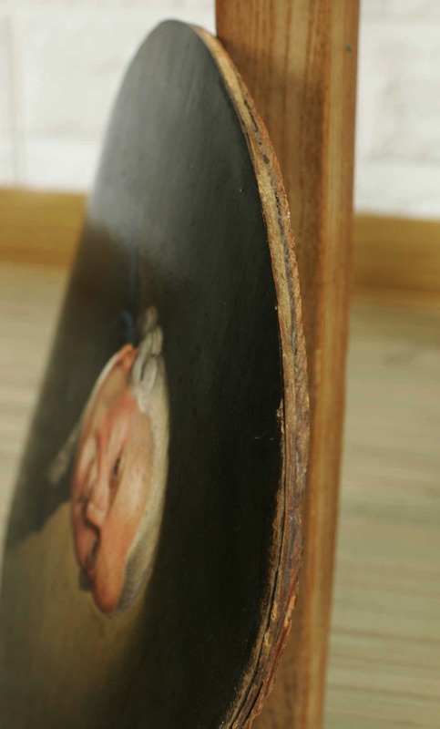Ölgemälde antik Edelmann Kreuz Orden oval