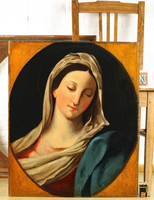 Ölgemälde antik doubeliert Barock Maria Madonna Mater Dolorosa