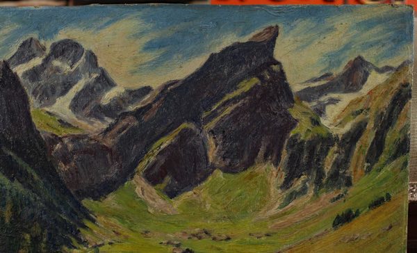 PFK Ölgemälde antik Berge