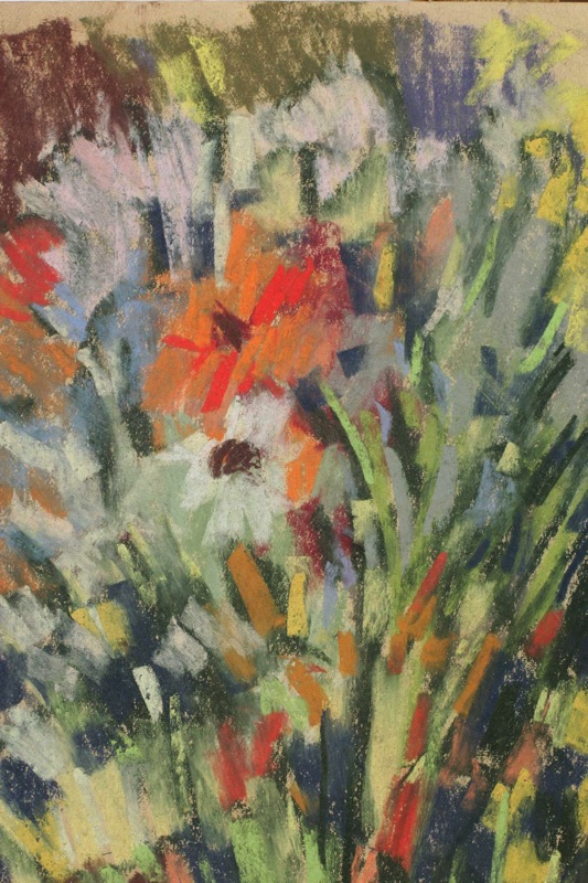 Pastell Wilhelm Raab antik expressiv Stillleben