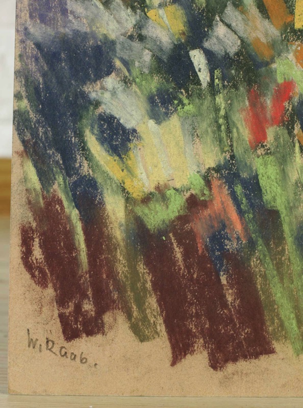 Pastell Wilhelm Raab antik expressiv Stillleben